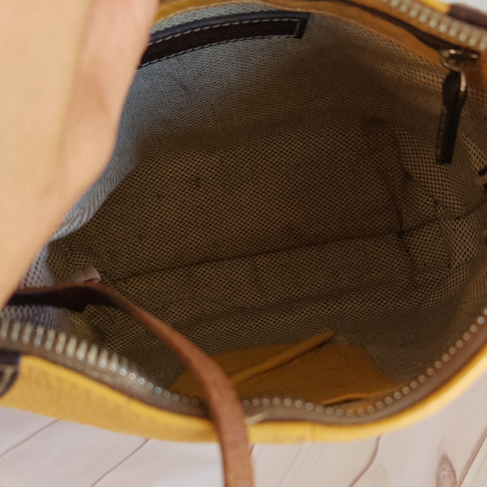 Yellow and Brown Women's Shoulder Bag - Picture 6 of 6
